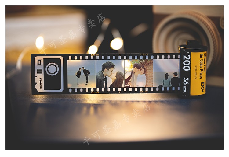 创意照片记忆胶卷相册生日礼物毕业送男友女生情侣圣诞节胶卷相册圆形