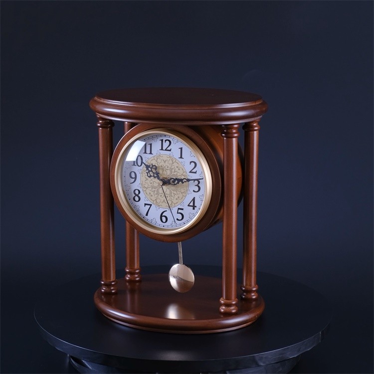 初应chuying中式复古台钟创意时钟桌面座钟客厅表摆台式家用欧式坐钟