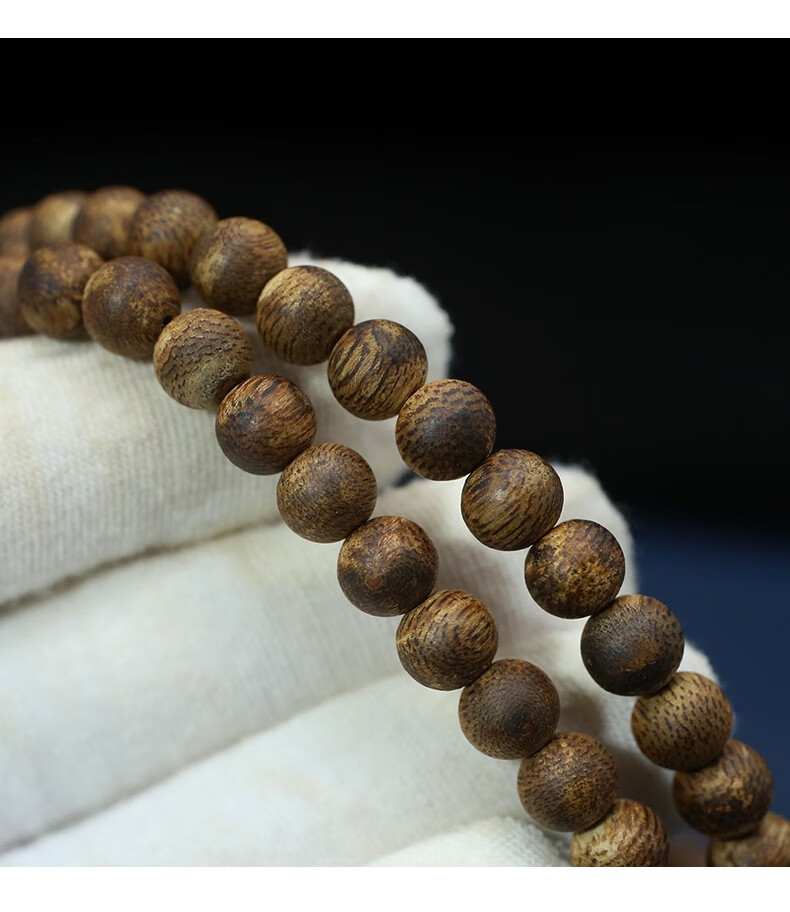 微韵收藏级越南芽庄绿奇楠沉香手串莺歌绿棋楠手链男女款108颗9分沉水