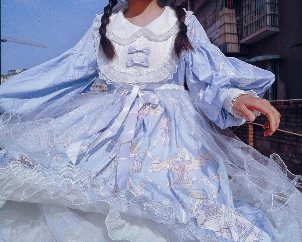 洛丽塔裙子成人夏天洛丽塔萝莉套装lolita裙正全夏天原创jsk洋装长袖