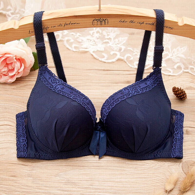 日系学生内衣文胸可爱蕾丝边胸罩薄款模杯软钢圈少女文胸大学生时尚