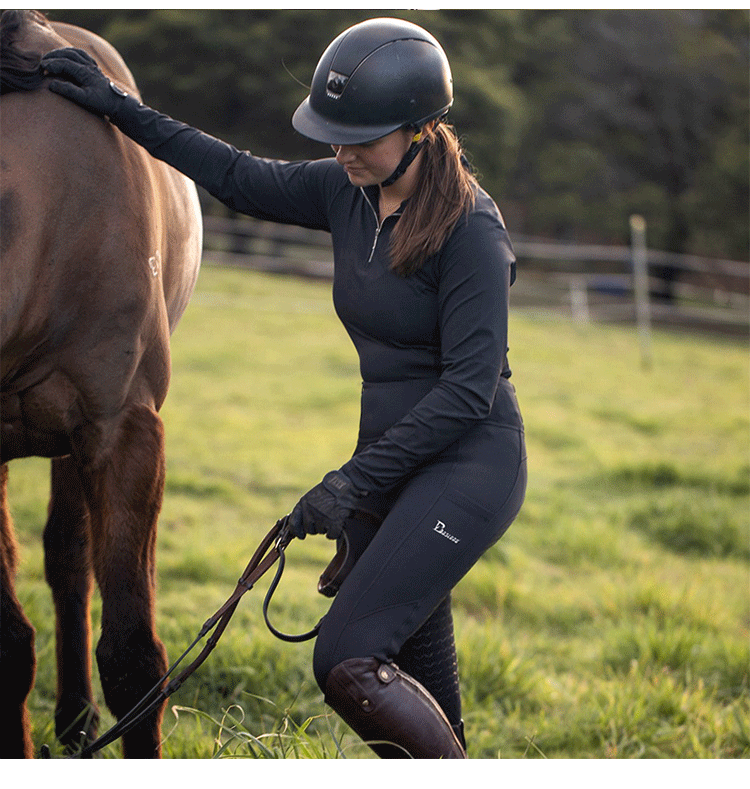 硅胶马术裤加厚秋冬男女骑马裤高弹塑形女马术服装裤子装备白色加厚2
