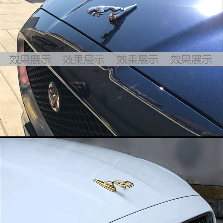 捷豹車標立標金屬標xjl xfl xf xj xel xe改裝機蓋車頭標原車立標