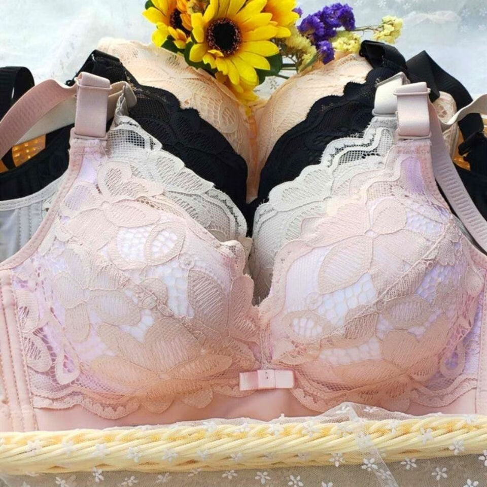 女士文胸特厚文胸10cm小胸聚拢加厚12cm内衣女平胸无钢圈特厚显大调整