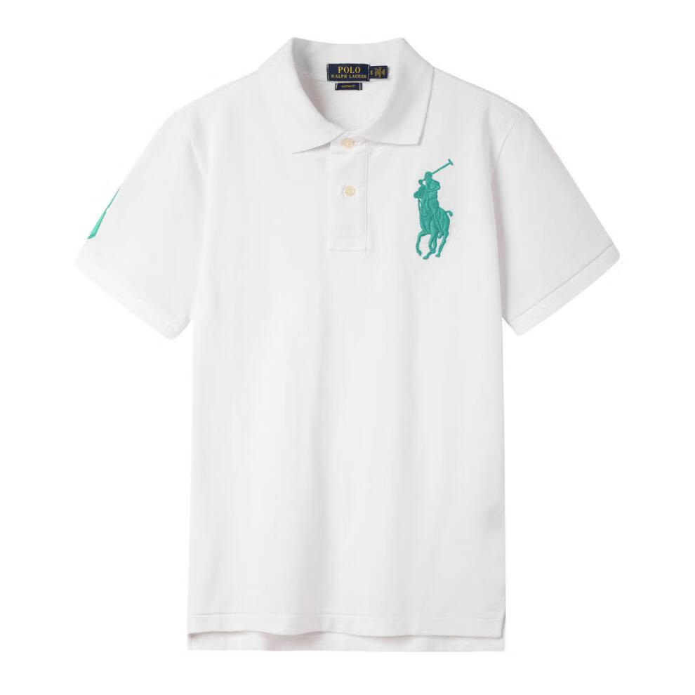 战马polo衫夏季保罗polo衫男士翻领大马标刺绣纯棉宽松大码男装t黑色