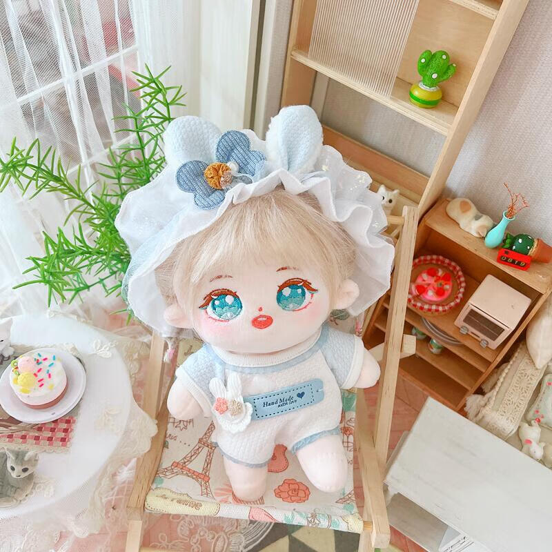 棉花娃娃20cm便宜裸娃含衣服20cm无属性有骨架娃娃人形公仔毛绒玩具