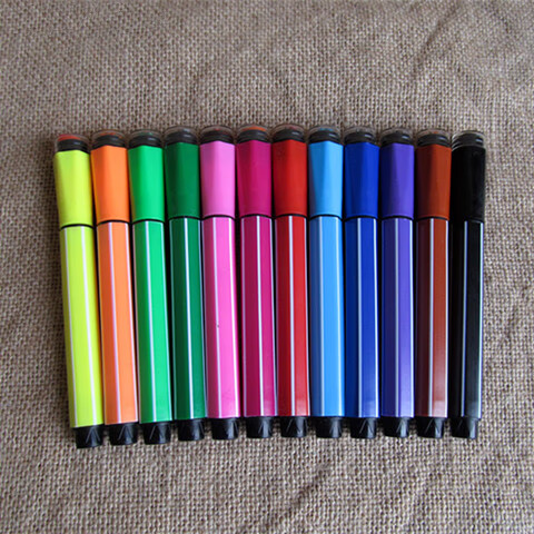 单支水彩笔散装单色粗头带印章可水洗硬头彩色笔学生幼儿园彩绘用x