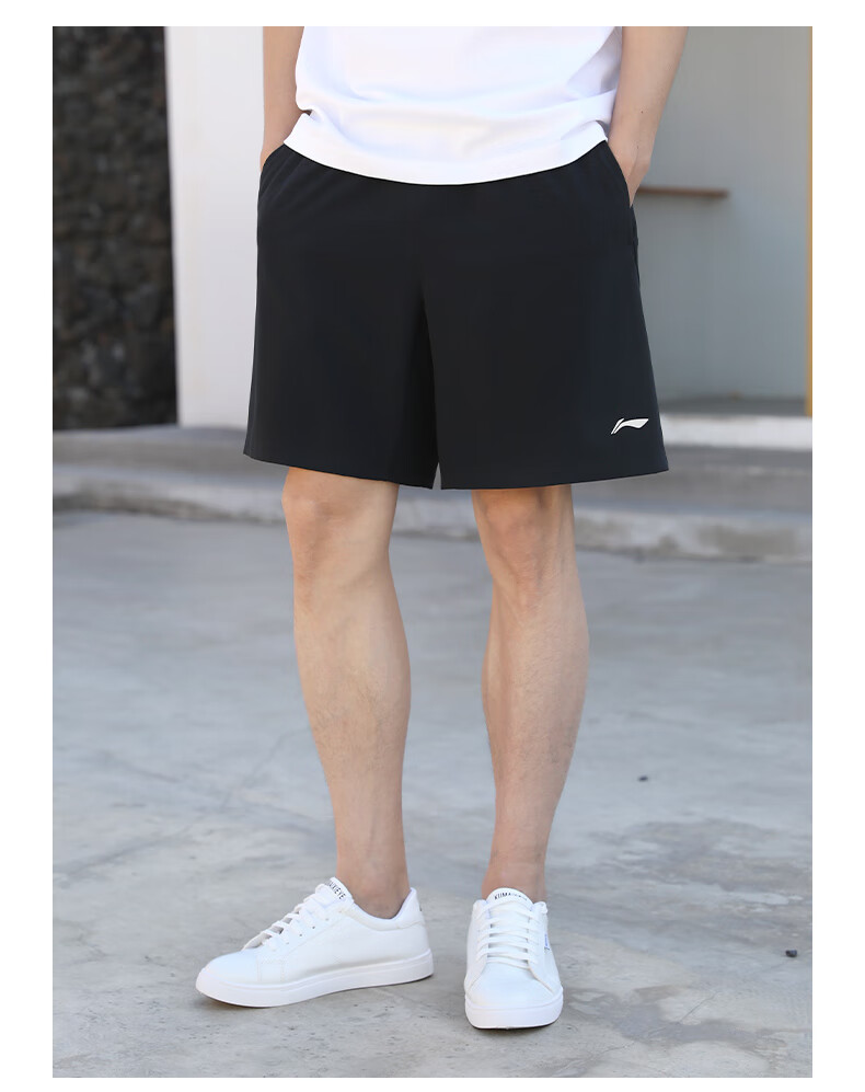 李宁短裤男速干五分裤夏季透气轻薄时尚休闲户外健身跑步运动裤 标准