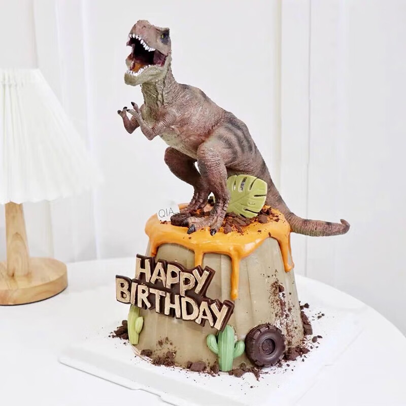 百世今生哥斯拉生日蛋糕同城配送侏罗纪世界怪兽之王霸王龙恐龙儿童
