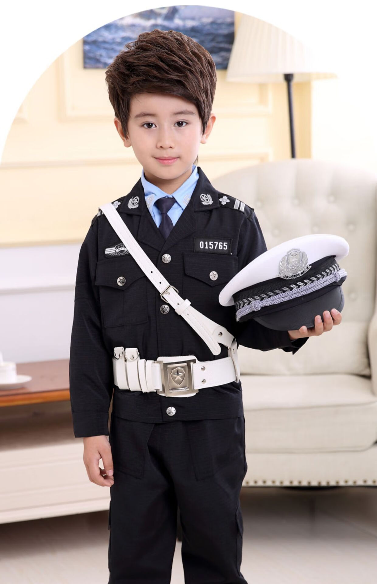 小孩警察衣服图片