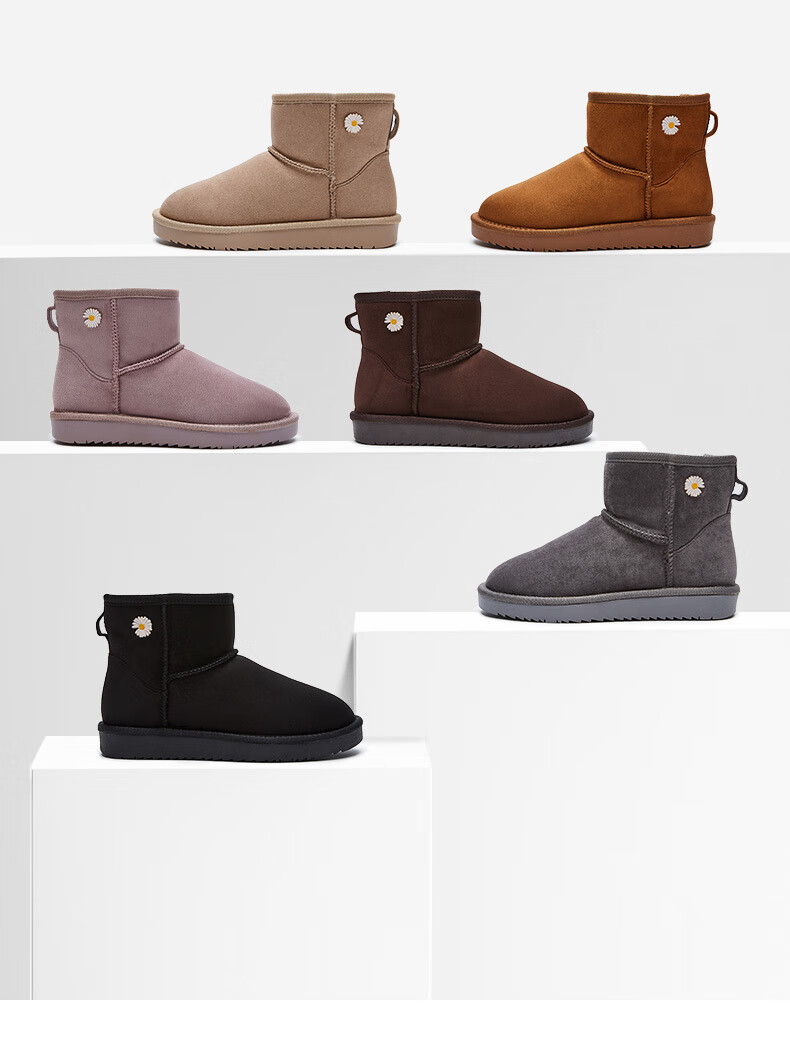 热风雪地靴女冬加厚ins百搭时尚小雏 01黑色 39