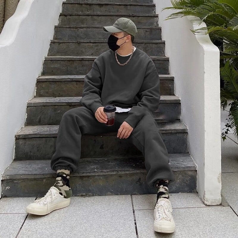 芍奢shaosheyeezy season6侃爷kanye美式秋冬宽松高街束脚卫裤休闲