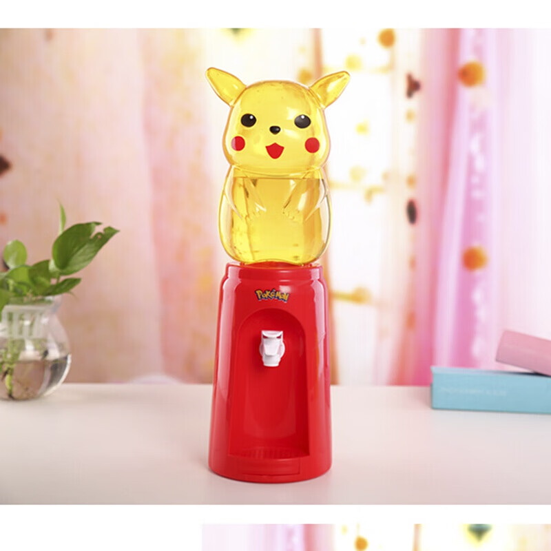 小孩爱上喝水迷你饮水机儿童可爱卡通寝室小型家用上学生粉色杯子贴纸