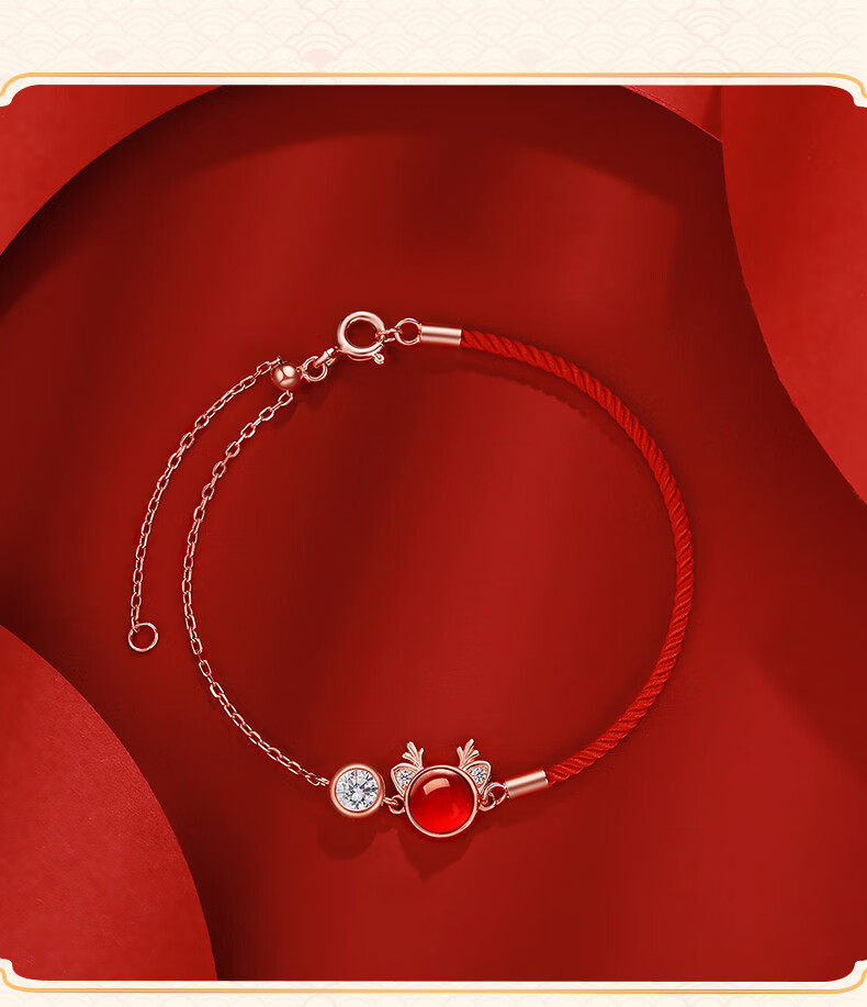 一路有你鹿手绳吉宏萌鹿饰品故宫手链官方联名转运珠上新 萌新小鹿