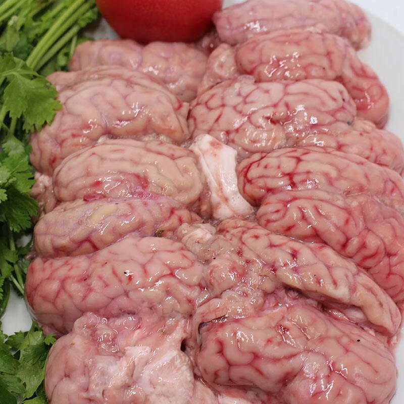 新鲜冷冻羊脑羊脑花羊杂脑髓清真羊脑火锅食材一份8个870克左右1份8个