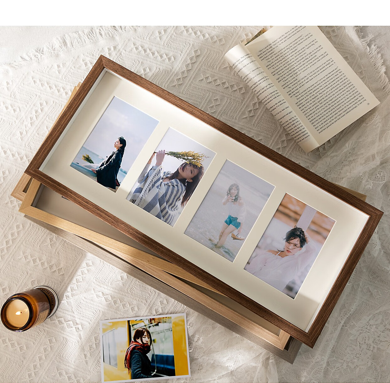 永恒主题相框摆台创意连体相框架6寸中空立体照片框情侣宝宝纪念照