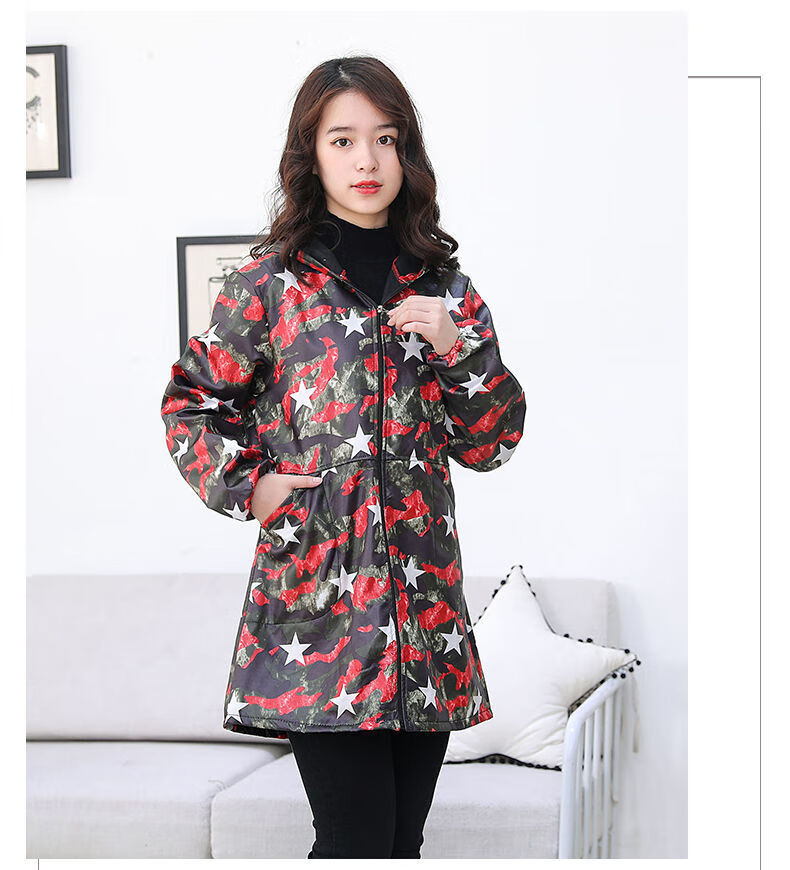 罩衣女外穿防水工作服女厂服防油围裙女厨房家用干活罩衣加绒无双至京