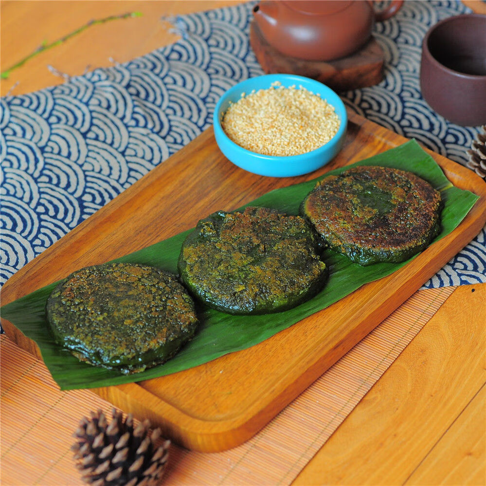 艾草糍粑纯糯米糍粑青团艾蒿年糕贵州传统美食特产农家手工无添加艾草