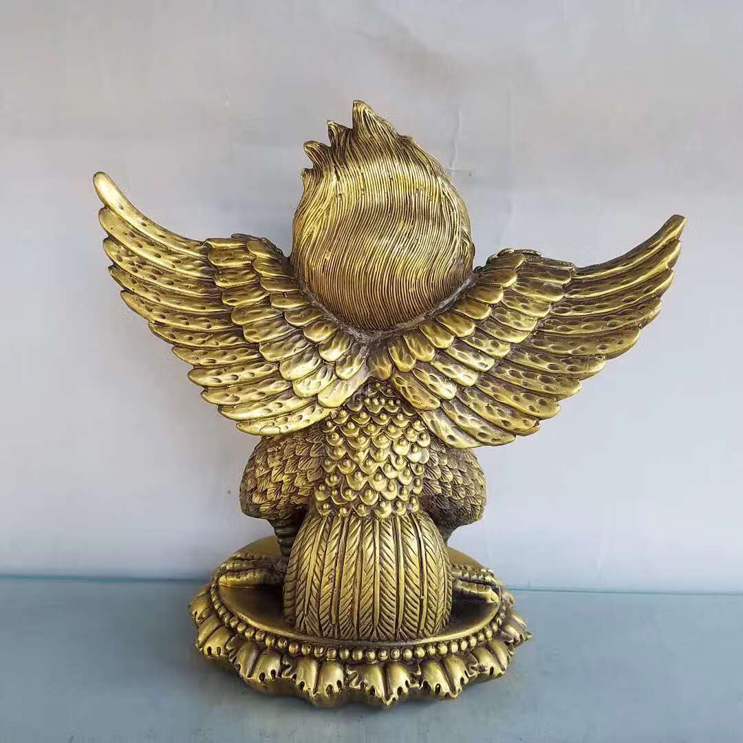 福之最纯铜大鹏金翅鸟客厅办公室风水装饰摆件大鹏展翅雕旺事业开业