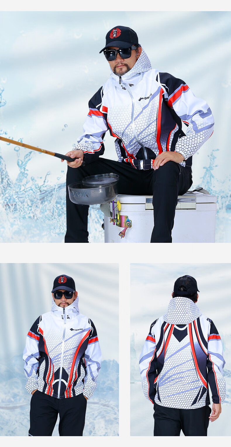 达瓦化氏新款防水保暖秋冬季钓鱼服装男款垂钓服冲锋衣套装男户外防寒