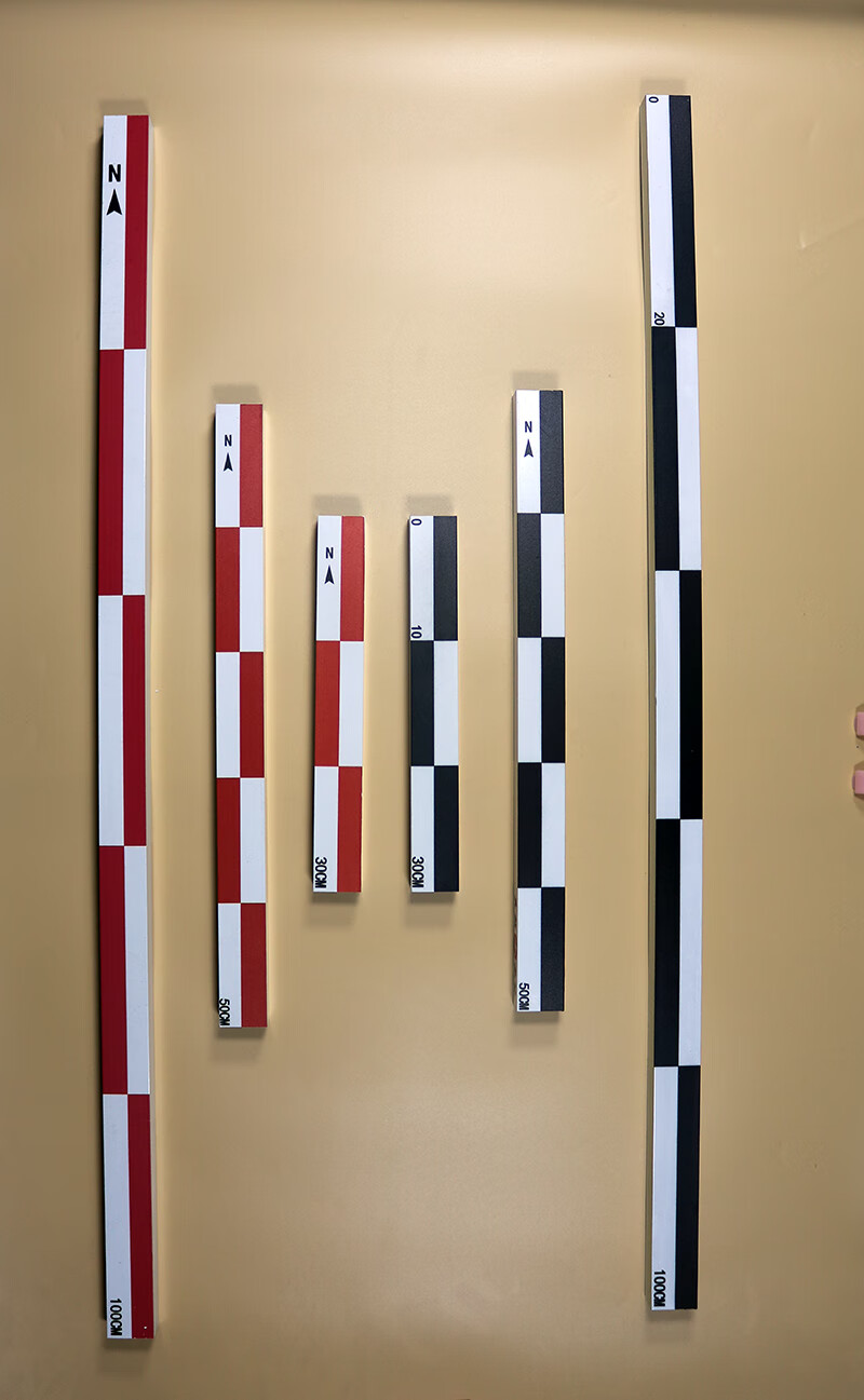 铝合金摄影拍照对比标尺比例尺考古工具标杆定制坐标加厚刻度尺 红白1