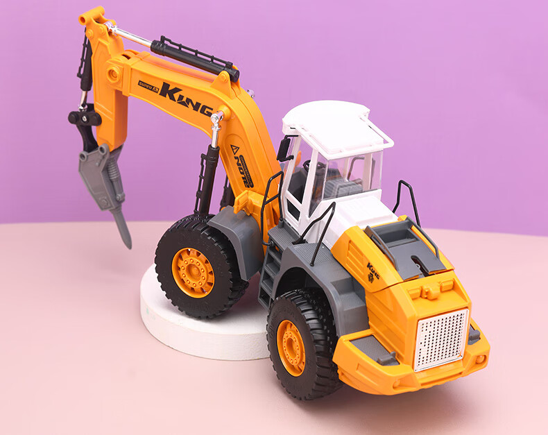 儿童玩具凿石车大号 大号破路机玩具拆锤男孩碎石钻地车儿童打桩孔凿