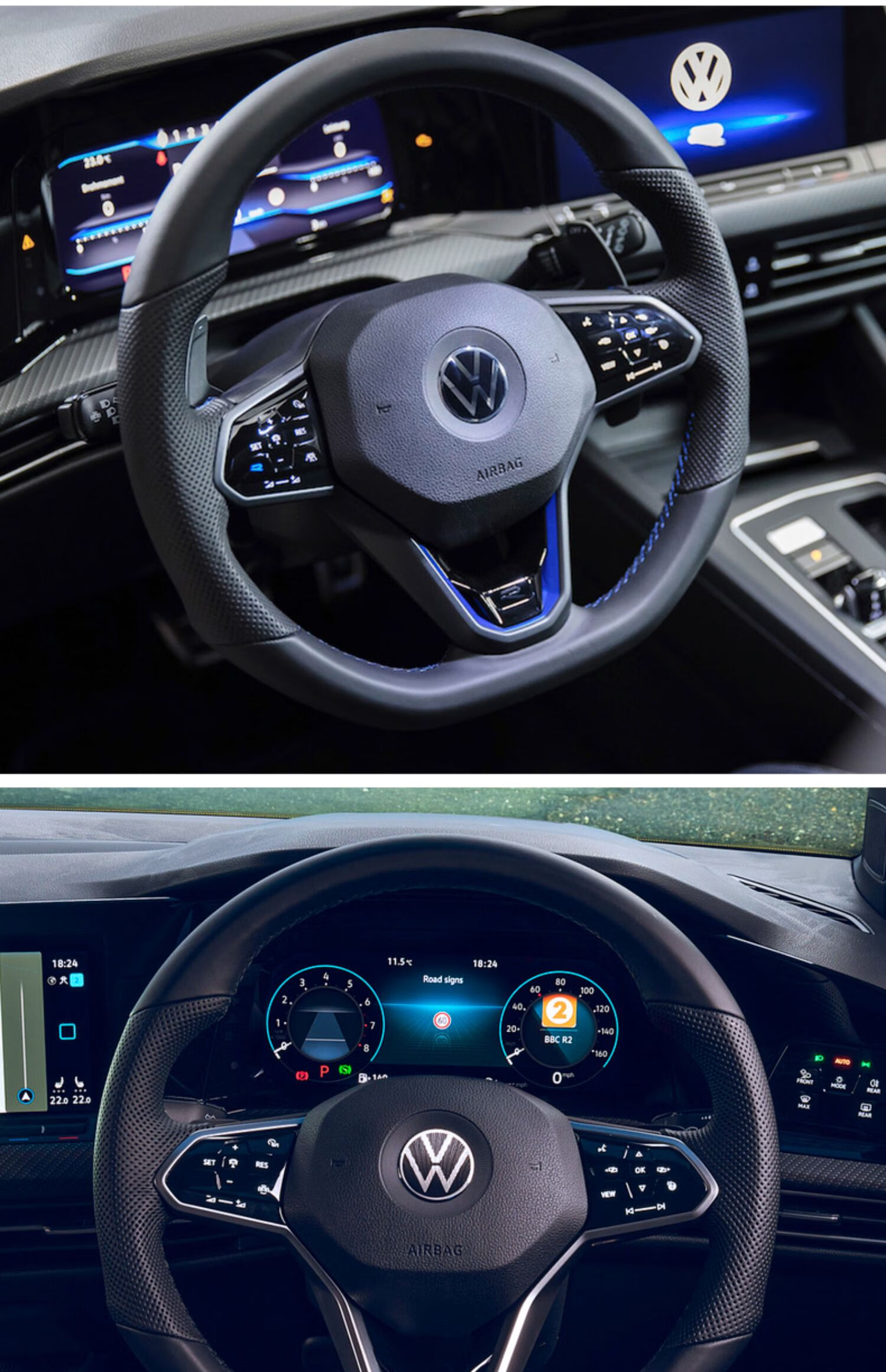 适用于大众原厂多功能方向盘高尔夫8代专用改装rline触摸按键带换挡