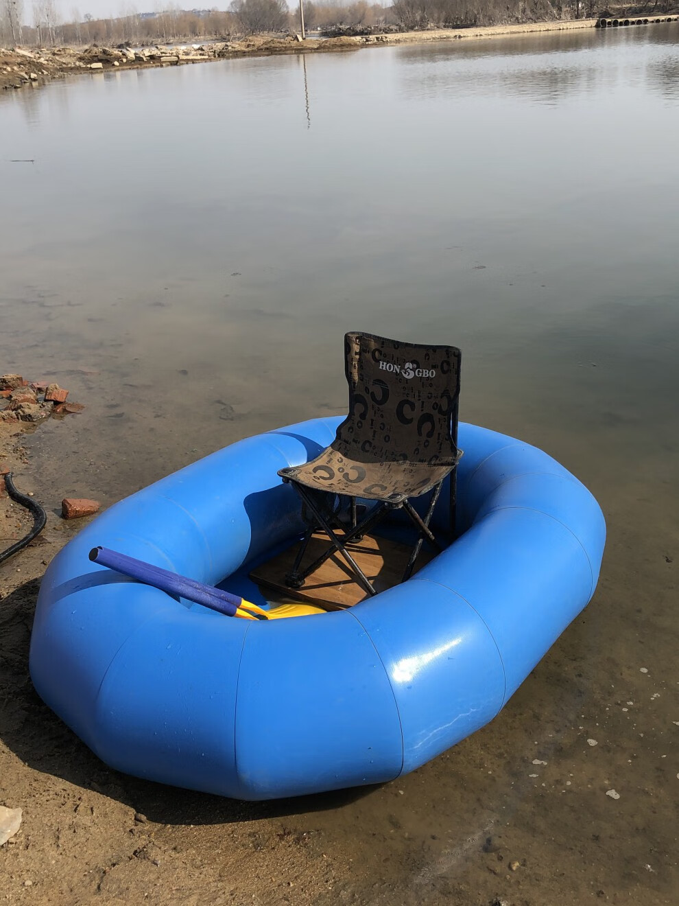 轮胎船钓鱼打窝丁基胶充气下网气垫橡皮艇加厚冲锋舟单人捕鱼藏宫天域