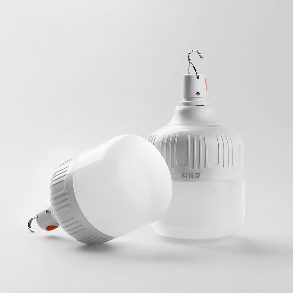 led充电灯泡夜市摆摊超亮白光护眼节能灯泡应急灯家用多功能照明500瓦