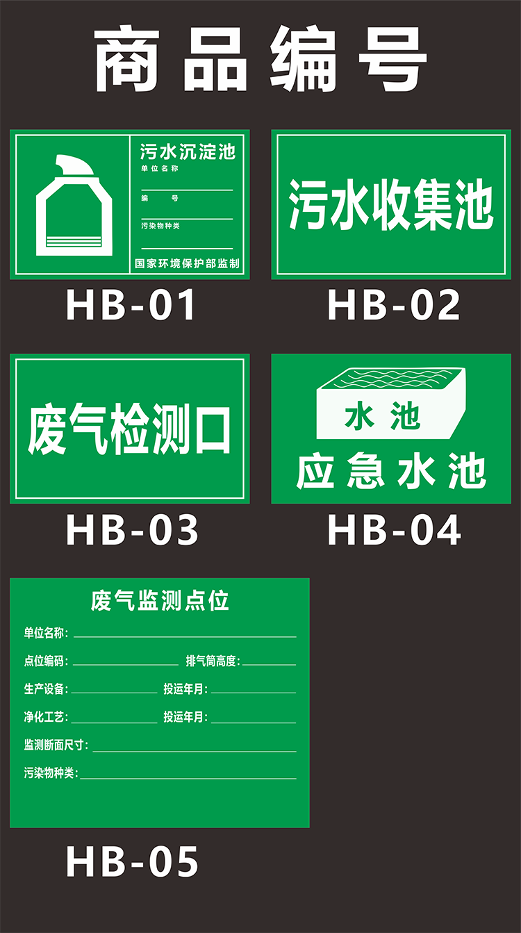 应急水池废气监测点标志警示牌铝板陶柔污水沉淀池铝板反光膜30x48cm