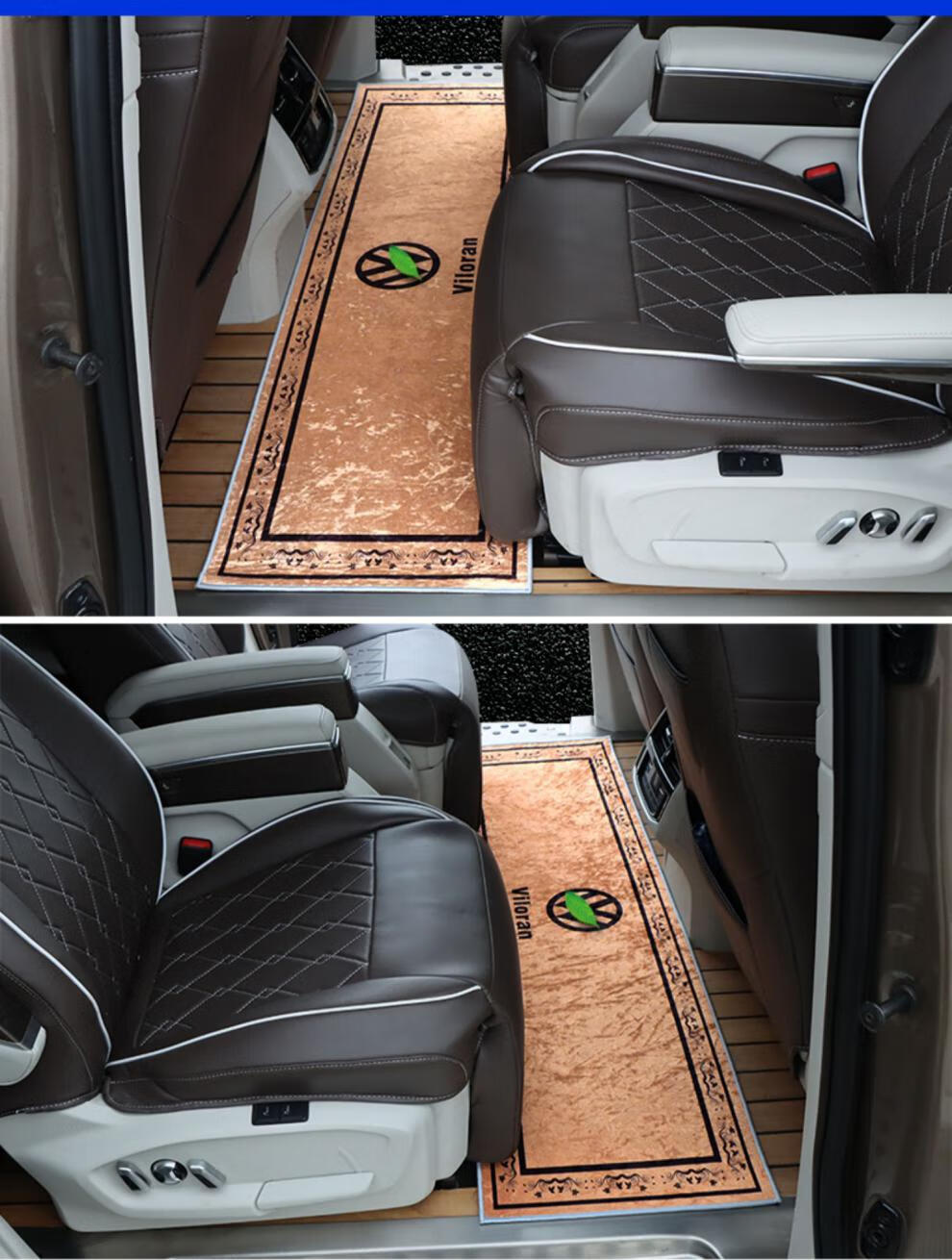 大众威然中排地毯式脚垫汽车二排内饰改装用品木地板专用升级配件