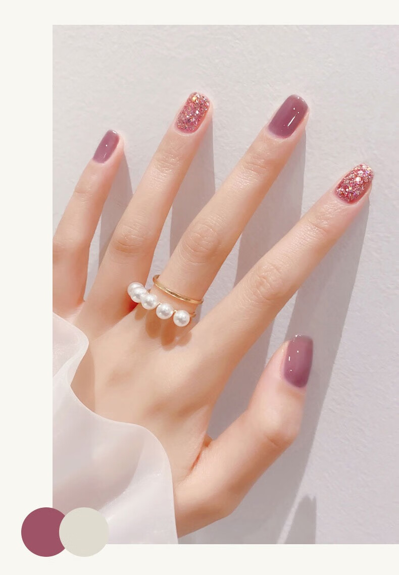 美潮冰茶琥珀指甲油胶2022当季新款流行色美甲冰透色系裸果冻胶 抹茶