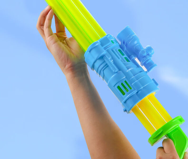 儿童漂流水炮玩具电动连发水抢抽拉式大容量喷呲滋沙滩打水仗神器