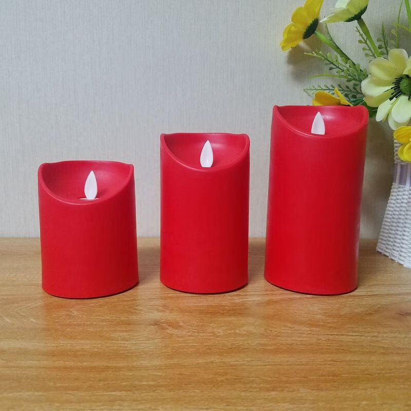 led电子蜡烛灯求婚布置生日浪漫家用烛光晚餐婚庆礼道具仿真停电红色