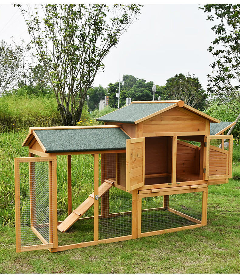 凡佰酷木制鸡笼子鸡窝鸡别墅下蛋窝兔窝兔笼鸽子笼猫屋户外养殖定制二