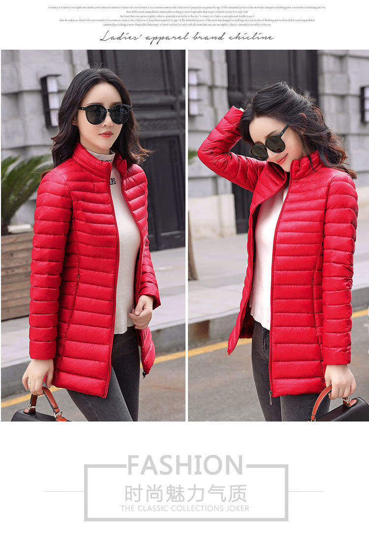 新品棉服棉袄棉衣女中长款轻薄修身显瘦韩版新款大码女装冬季外套吉诺