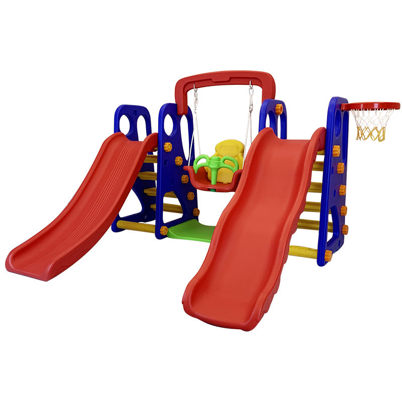 多功能儿童滑滑梯室外双滑梯秋千滑梯组合玩具塑料玩具 1直1波滑梯