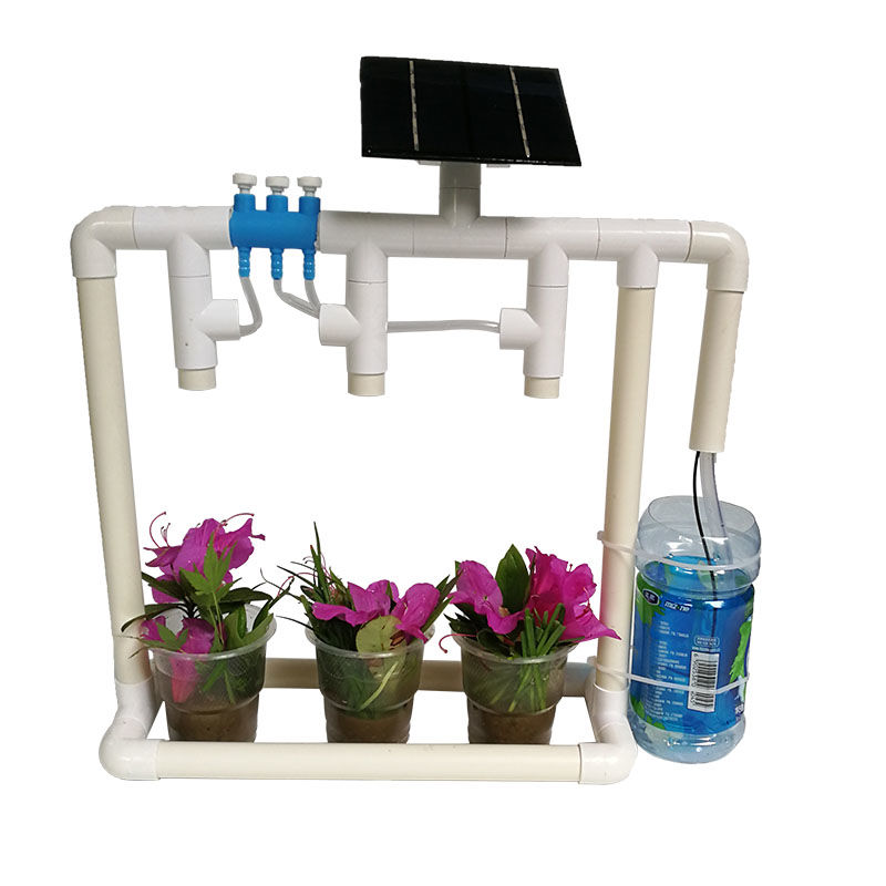 定制废物利用手工小发明 diy太阳能滴灌系统升级款 浇花节水 科技比赛