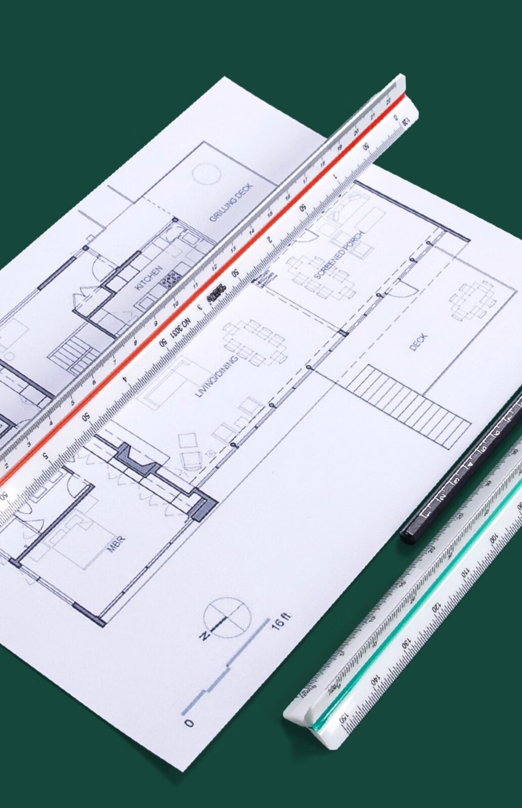金丝猴(jinsihou) 大三角比例尺小三棱尺1比50服装设计工具平行尺多