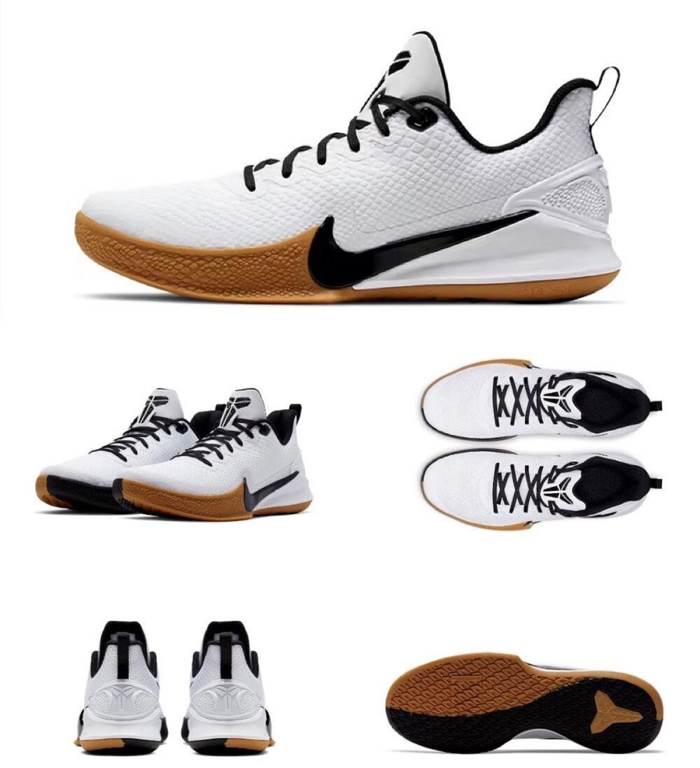 kobe mamba focus 科比曼巴5篮球鞋 学生透气实战气垫男子运动鞋 白黑