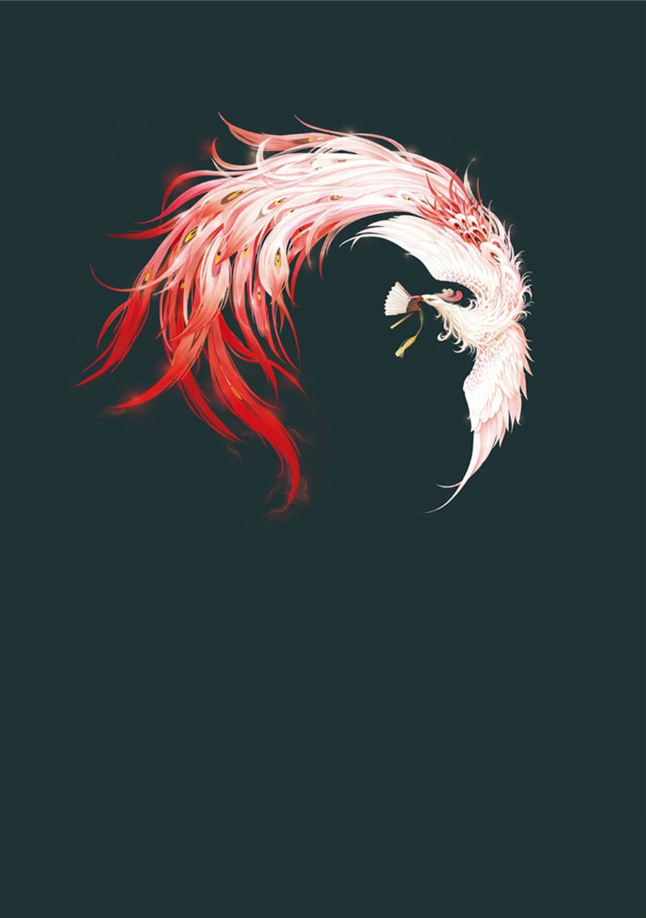 青鸾古风凤凰流苏扇坠笛坠梳子坠压襟汉服配饰紫色12cm流苏挂坠全长约