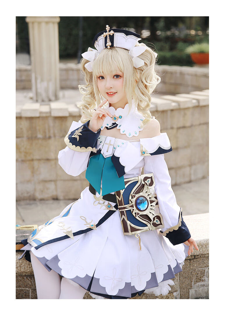 现货 套装 送斜挎魔法书【漫囧】原神 芭芭拉 cosplay衣服 全款