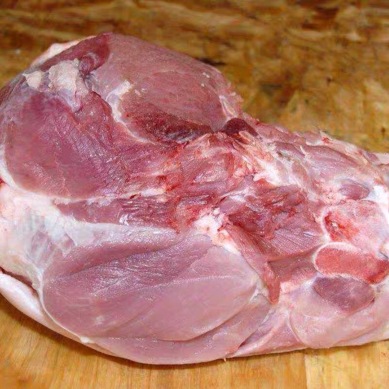 肉瘦肉超市生鲜猪肉农家散养猪猪后腿大肉 带骨猪后腿肉-九斤装【图片