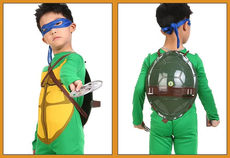 漫翔幼儿园儿童化妆舞会服装儿童忍者神龟套装衣服搞笑乌龟甲龟壳头套