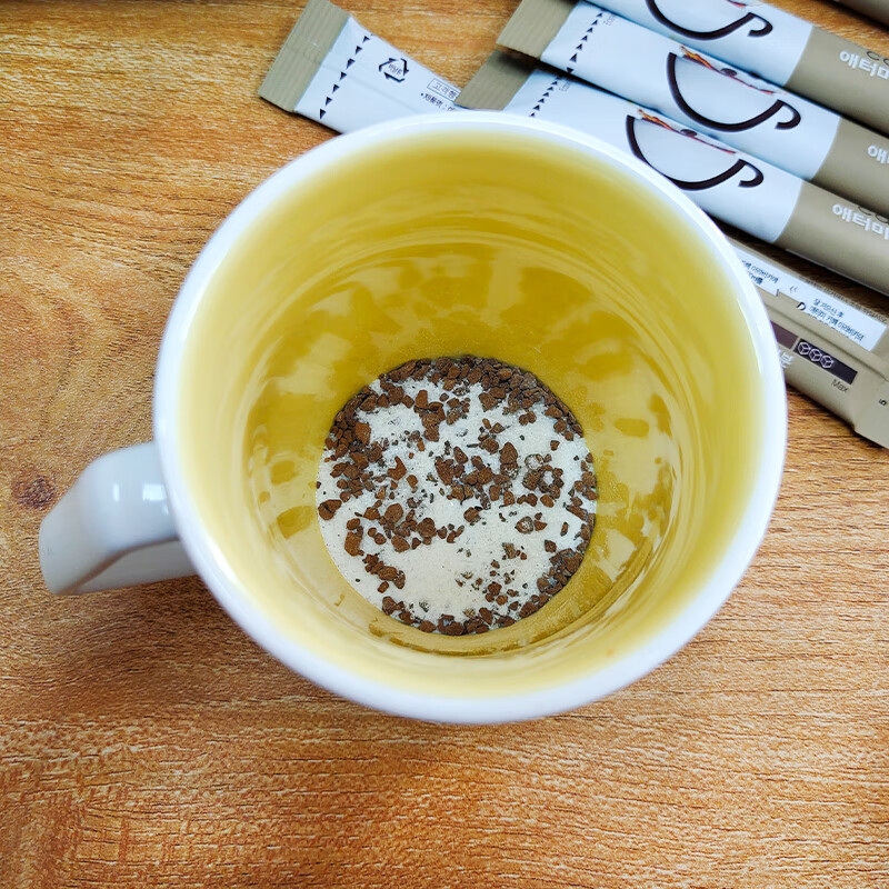 韩国艾多美阿拉比卡速溶咖啡三合一固体饮料200条50袋包 黑咖啡条