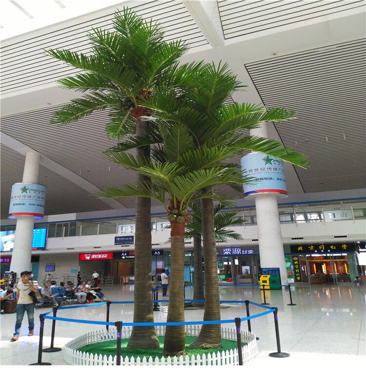楠花绿坊仿真椰子树叶片棕榈树葵扇叶芭蕉叶香蕉绿叶子假树叶道具钢管