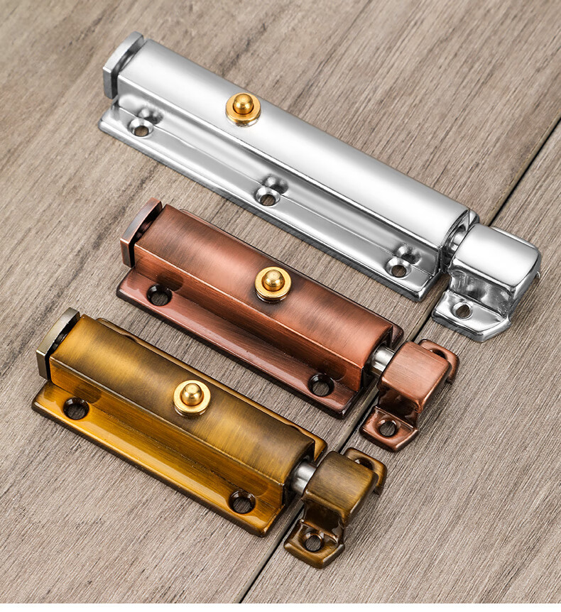 德极门销自动回弹防盗门弹簧插销门锁门扣锁扣门栓门插销老式大门门闩