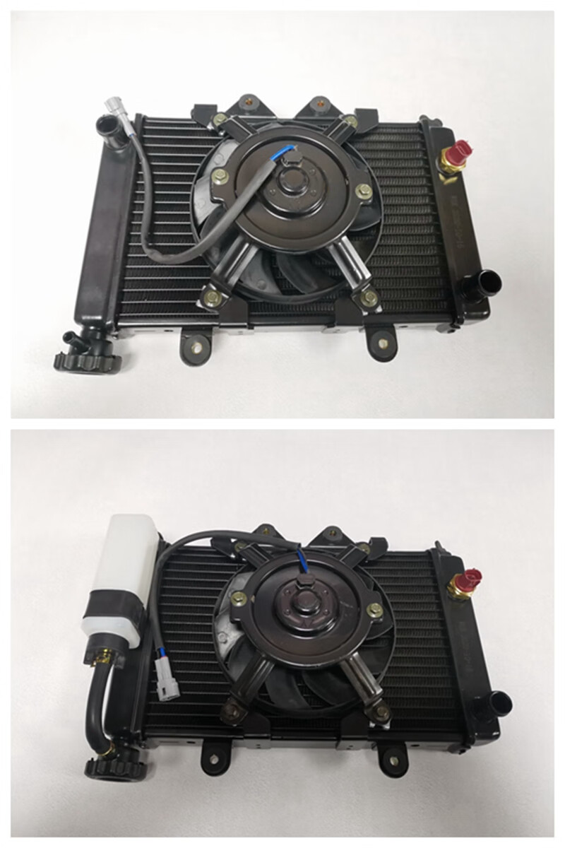 适用摩托车350水箱小忍者永源隼三代散热器仿川崎跑车水冷散热器水箱