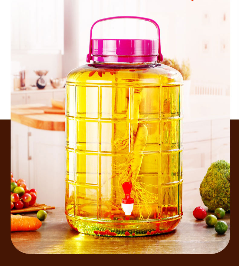 泡酒玻璃瓶带龙头酵素密封罐杨梅泡酒酿酒罐家用泡酒腌菜泡菜坛子 40
