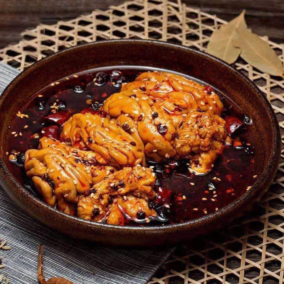 8盒冷冻新鲜猪脑花猪脑子锡纸脑花火锅涮烤猪脑髓顺丰12副猪脑